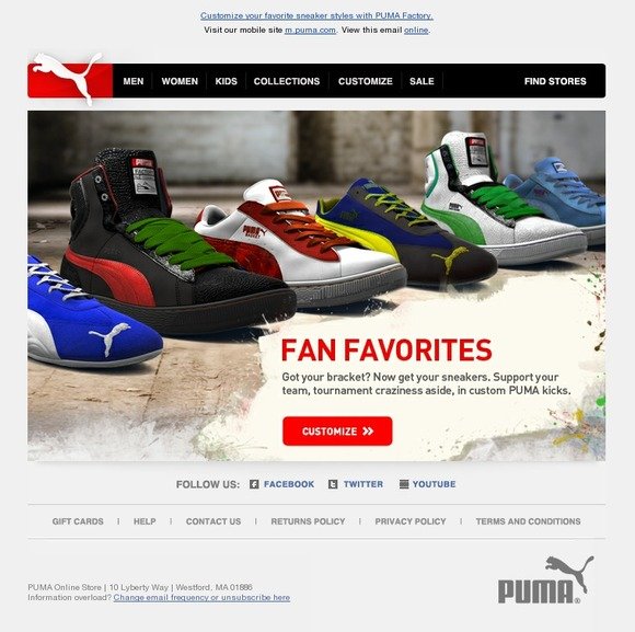puma factory customize shoes