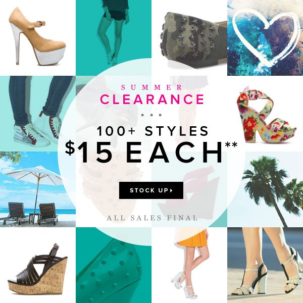 ShoeDazzle: SUMMER CLEARANCE: 100+ 