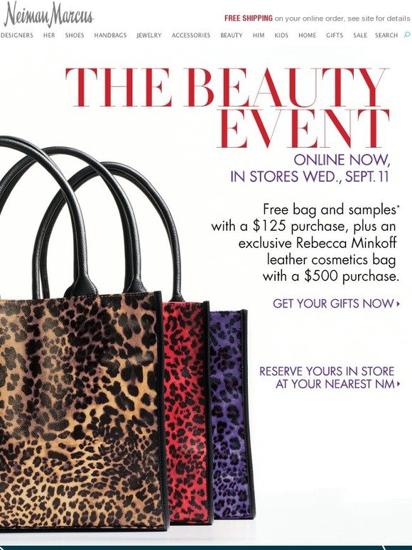 Neiman Marcus: Beauty Event: Free Bag + Samples! | Milled