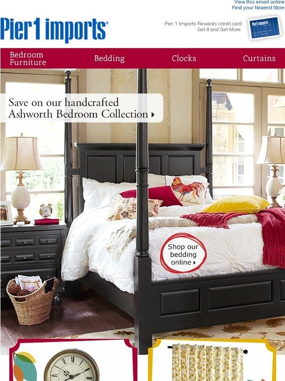 pier 1: curl up with a classic: save on our ashworth bedroom