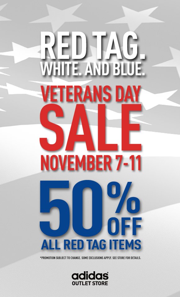 Blue Veterans Day Sale 