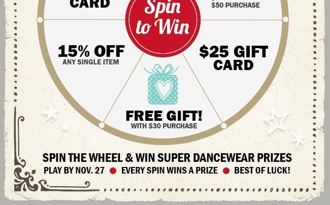 Discount Dance Supply: Spin to Win Holiday Giveaway ...