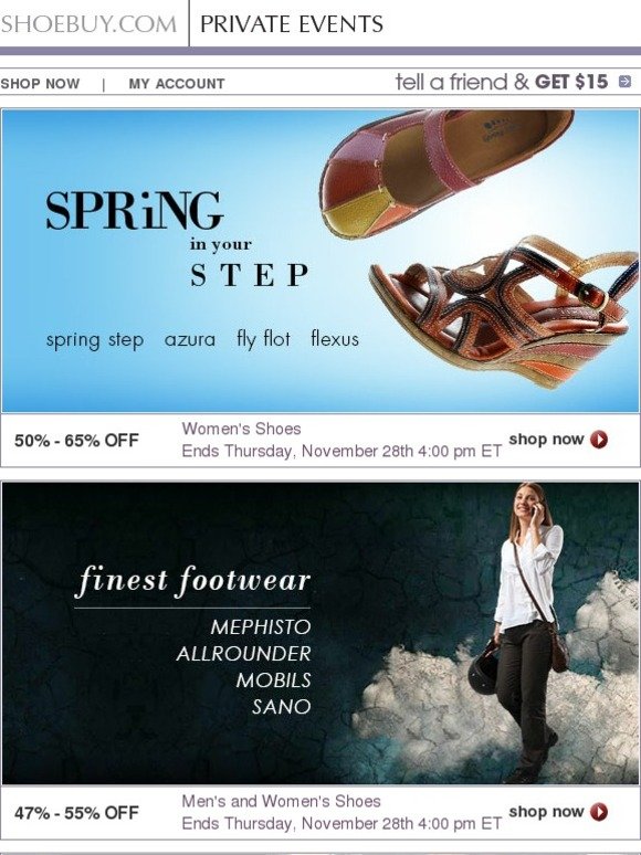 Shoebuy.com Email Newsletters: Shop 