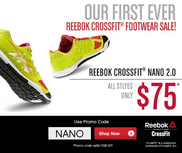 reebok crossfit nano promo code