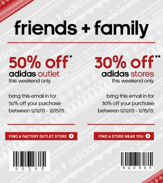 adidas friends and family coupon