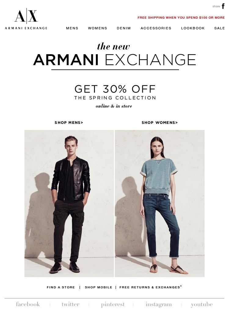 armani exchange usa shop online