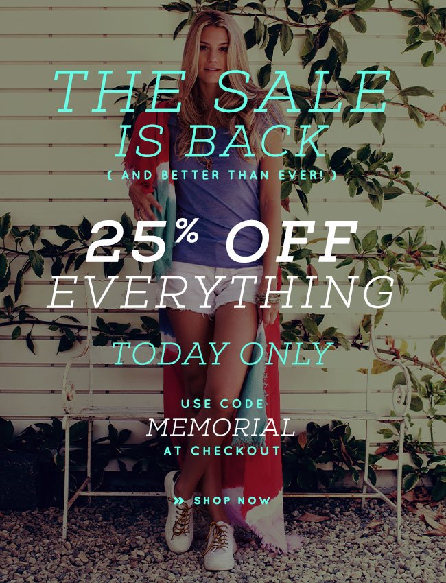 Sale Extended! - 25% Off Everything