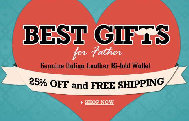 Best Gifts For Farther, Genuine Leather Wallets 25% Off And Free Shipping