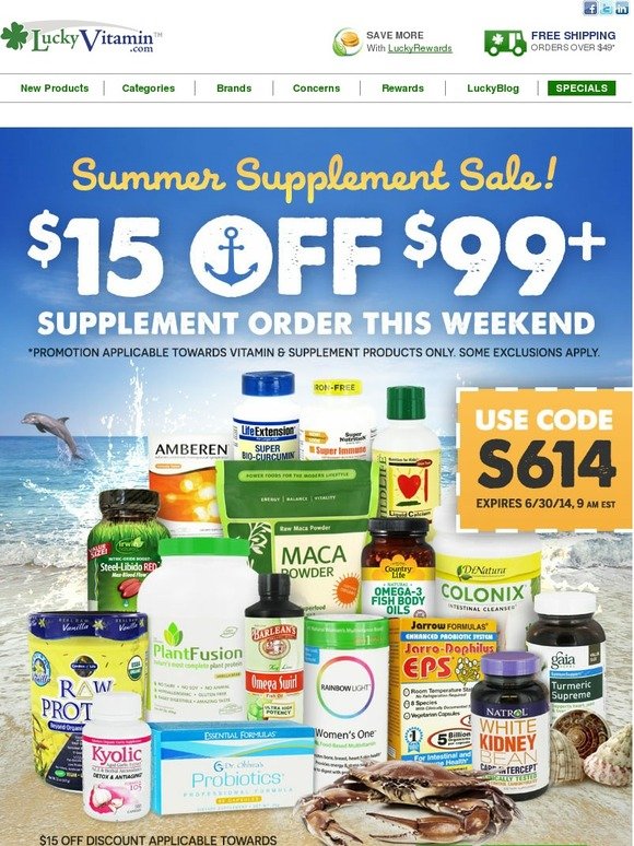 Lucky Vitamin Email Newsletters Shop Sales Discounts And Coupon Codes Page 32