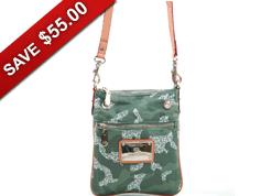 Western Fashion Camouflage Messenger Bag w/ Gold Accents