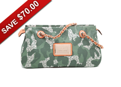 Western Camouflage Style Shoulder Bag w/ Chain-Twined Strap