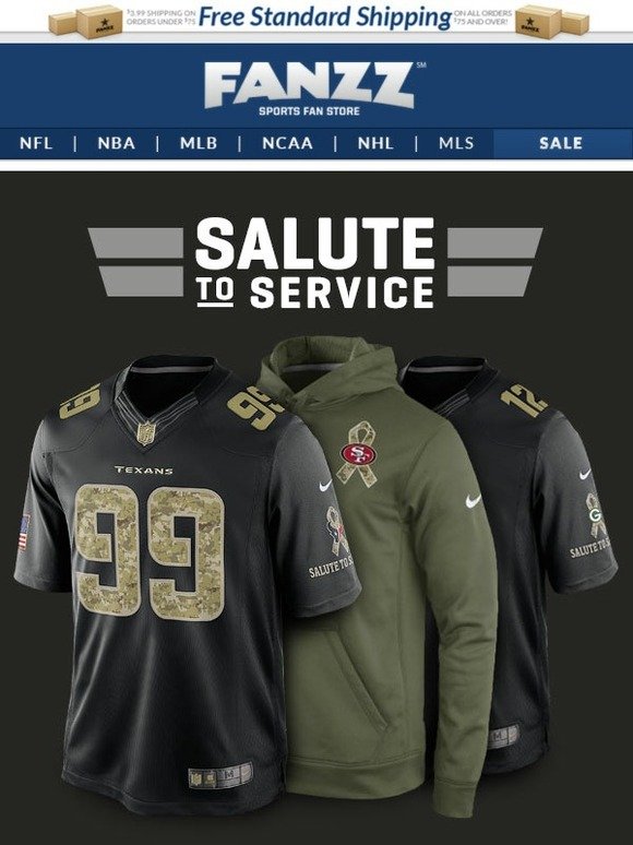 AJF,salute to service nfl gear,nalan.com.sg