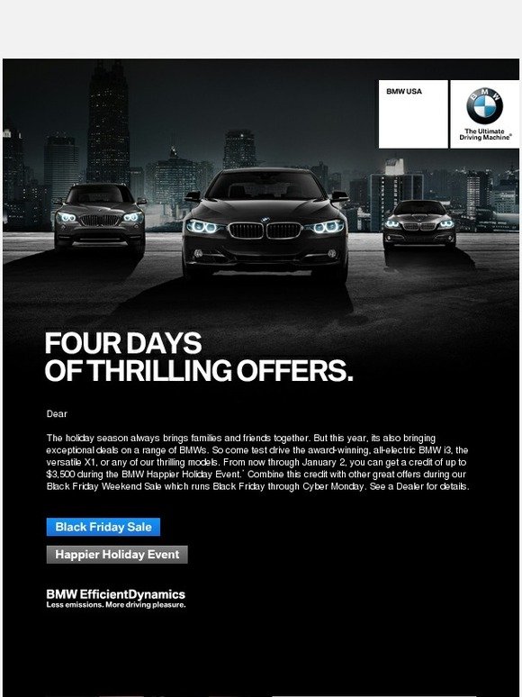 Bmw Bmw Exclusive The Bmw Black Friday Weekend Milled