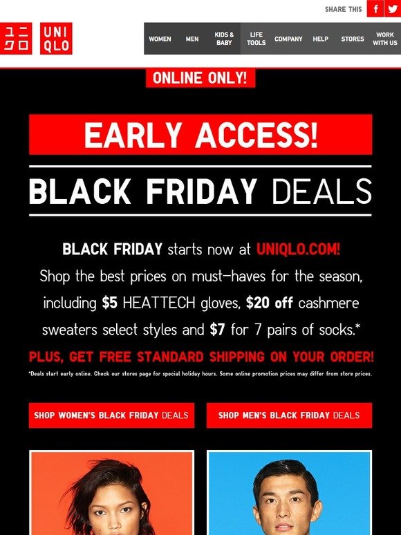Uniqlo We Do Not Play By The Rules Black Friday Starts Now Milled
