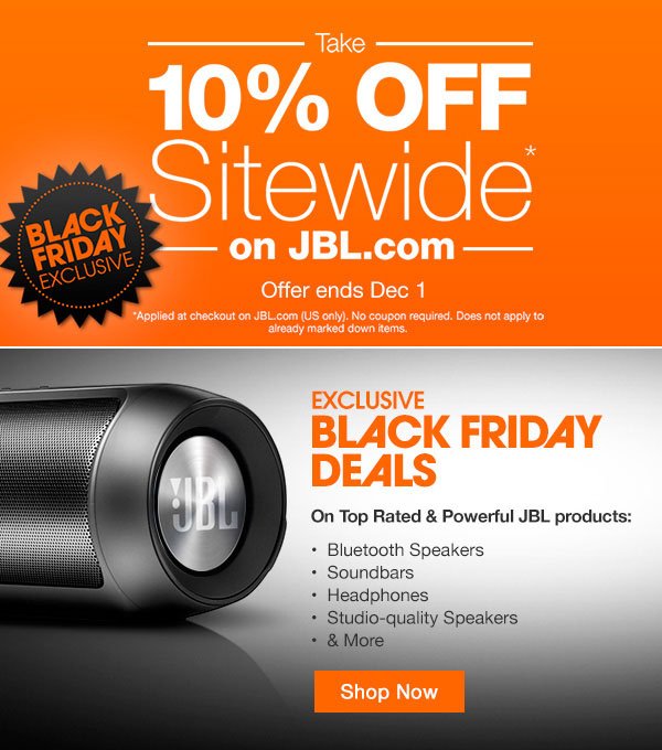 Jbl Black Friday Deals 50 Off Jbl Pulse 100 Off Soundbars 10 Off Sitewide More Milled