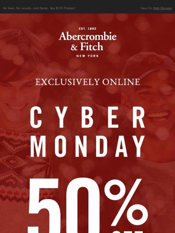 abercrombie and fitch cyber monday