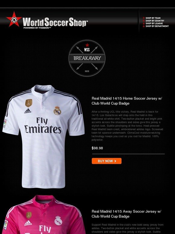 real madrid button jersey