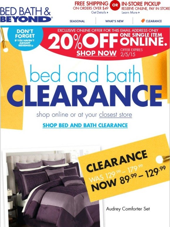 bed bath beyond coupon exclusion