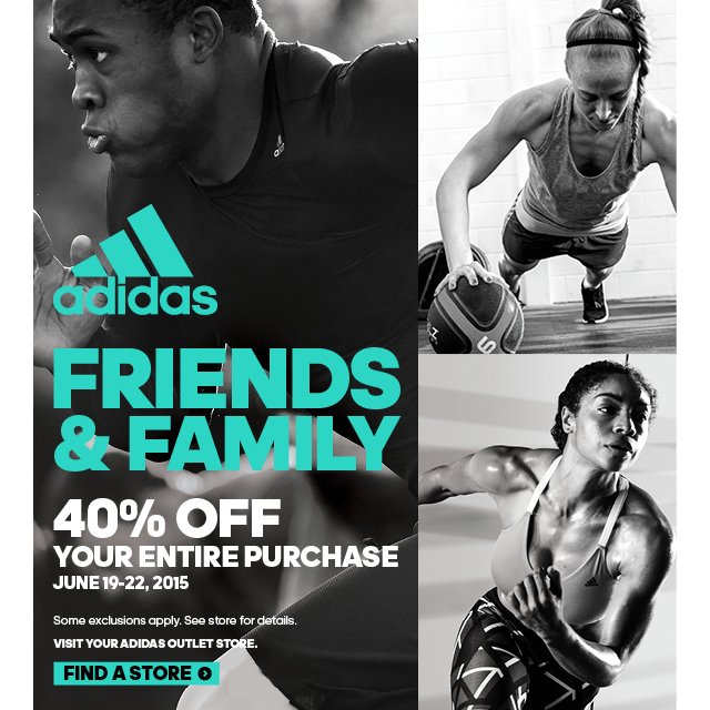 adidas friends and family sale