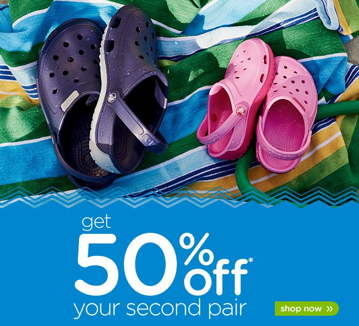 Crocs: Starts today: buy one - get one 