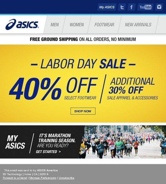 asics labor day sale