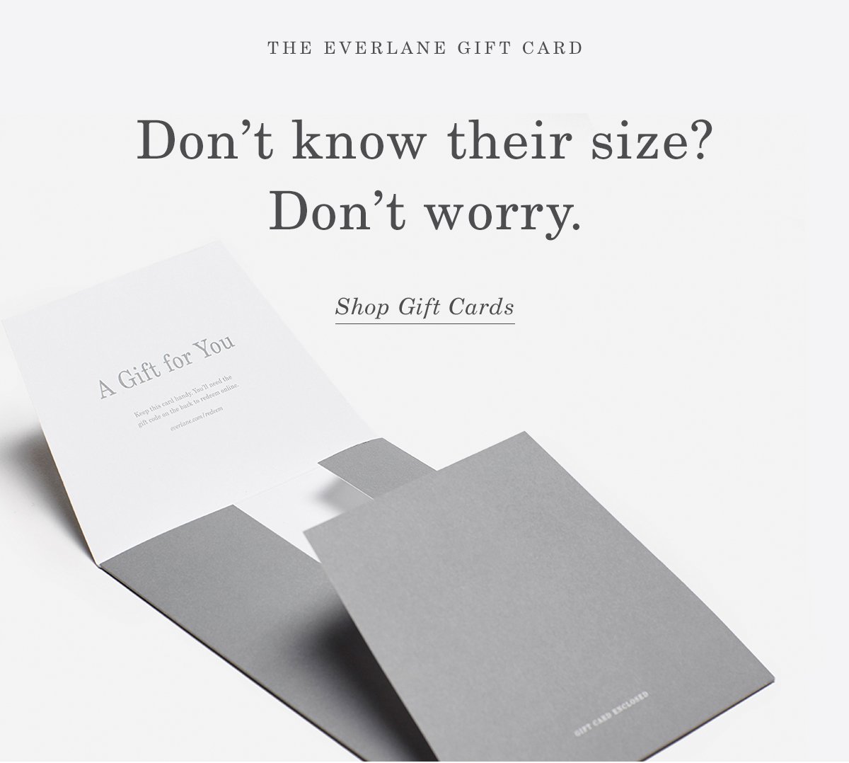 The Everlane Gift Card Don T Know Their Size Worry