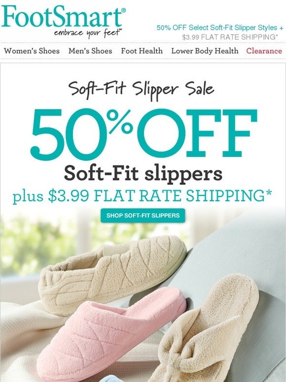 FootSmart: 50% OFF Soft-Fit Slippers + 