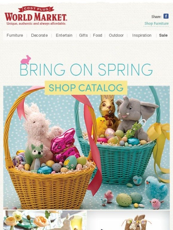 Cost Plus World Market: It&#39;s time for a Spring Fling! Shop our NEW Catalog. | Milled