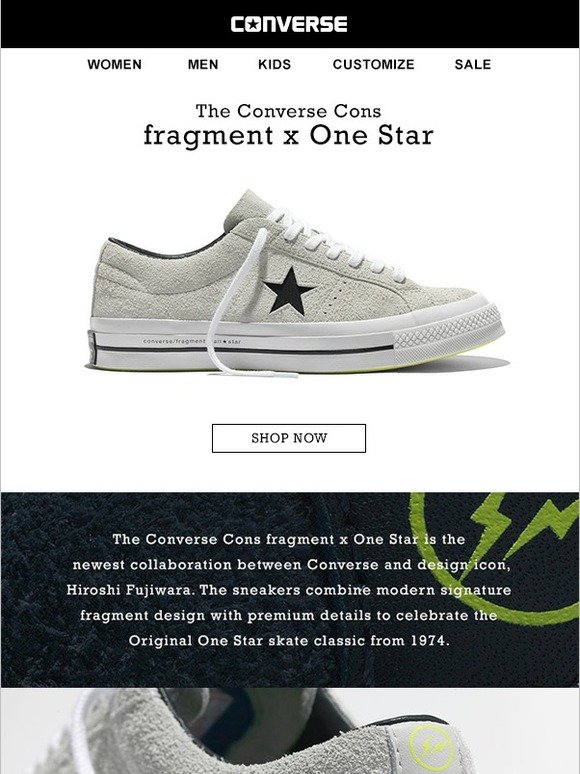 Converse: Limited Edition fragment x One Star Collab! | Milled