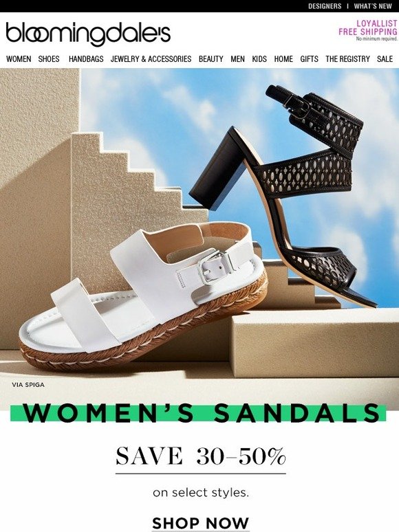 bloomingdales womens sandals