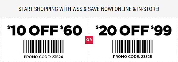 wss warehouse shoe sale coupons