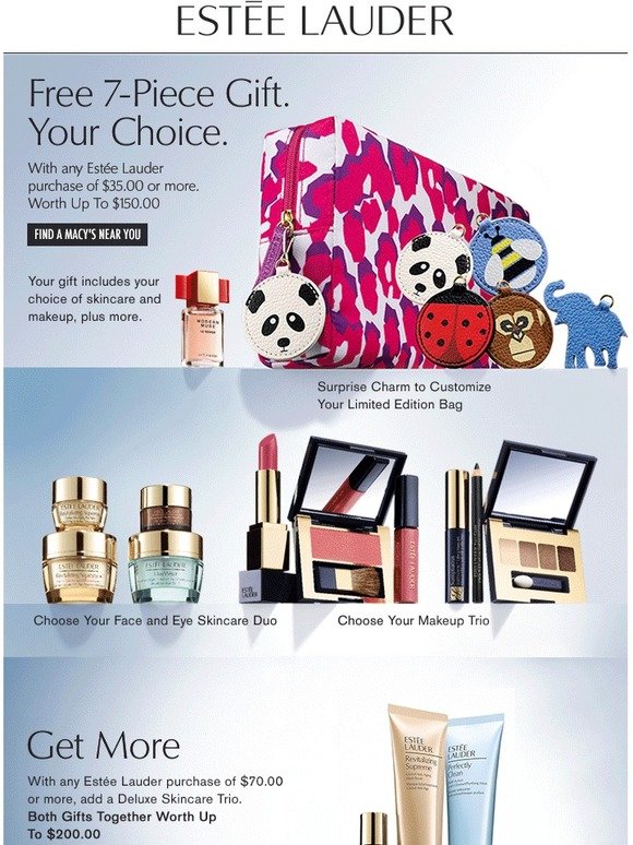 Estée Lauder Now At Macy S Free 7 Piece Gift Your Choice Go Wild Milled