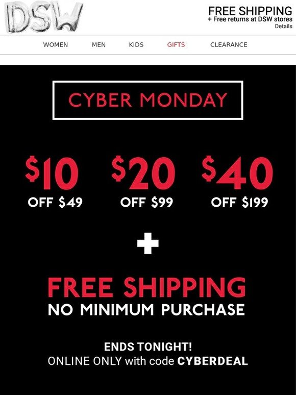 Dsw Today Only Free Shipping On Anything Milled