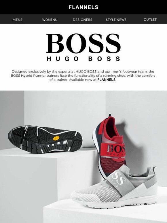 boss trainers flannels