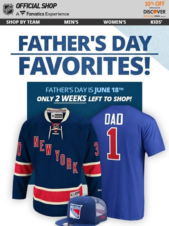 rangers father's day jersey