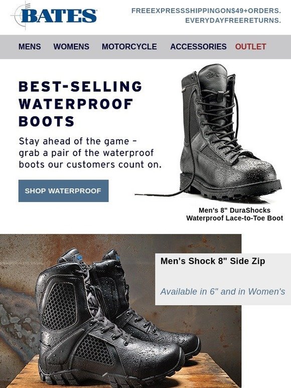 bates durashock waterproof boots