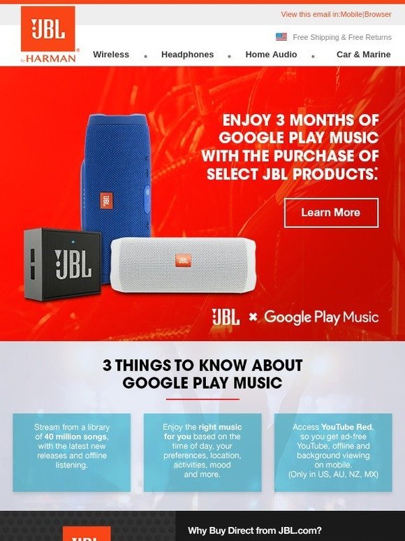 Jbl Jbl X Google Play Music 3 Months Of Free Google Play Milled