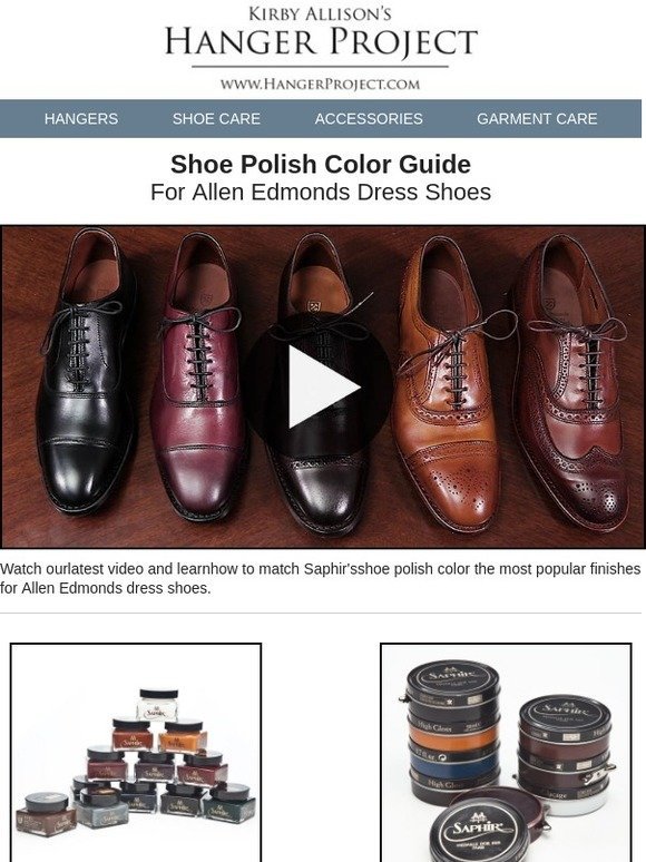 Allen Edmonds Shoe Polish Color Chart