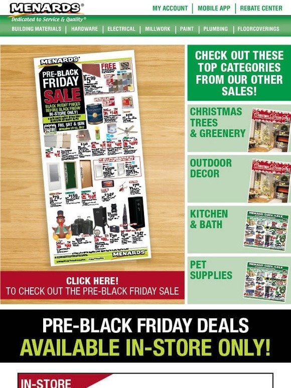 Menards: Pre-Black Friday Deals Are Here! | Milled