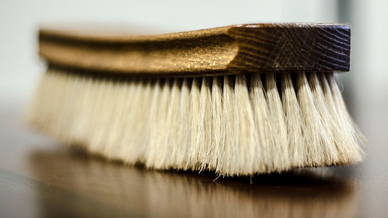 kirby allison medium horsehair shoe polishing brush