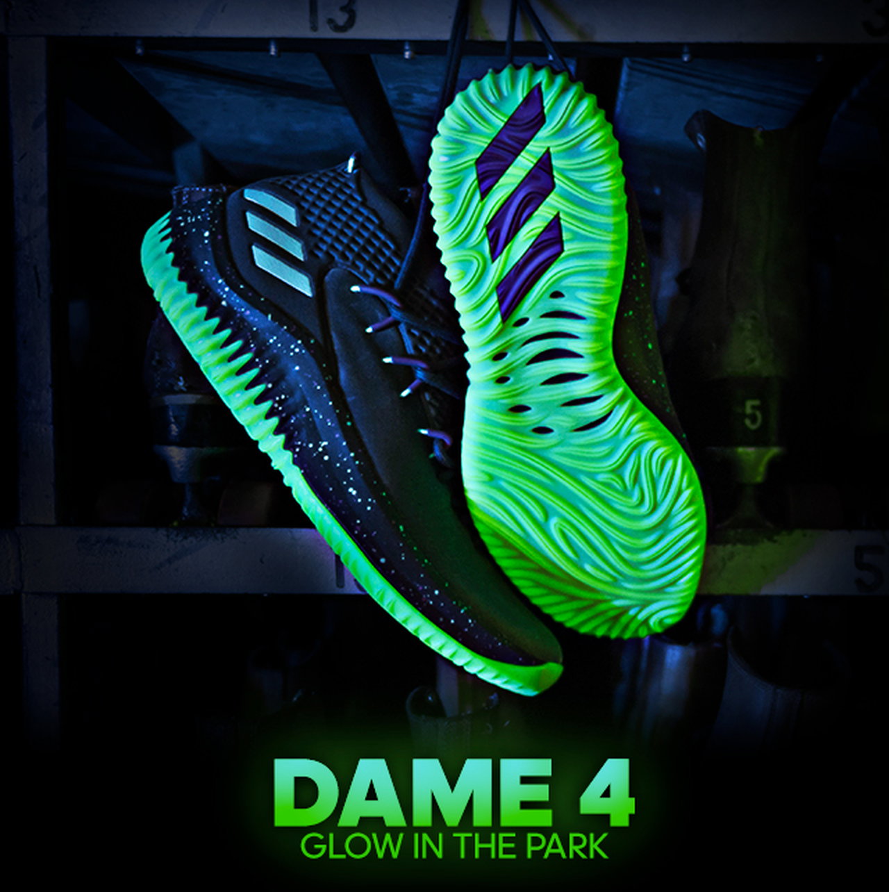 adidas dame 4 glow in the dark