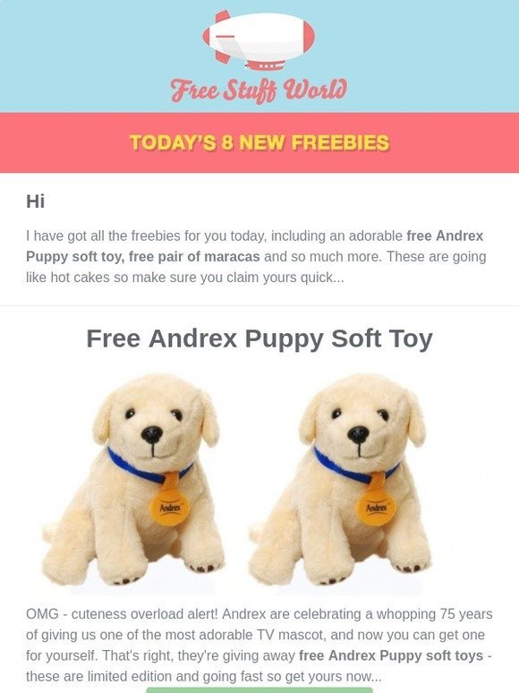 andrex puppy toy offer