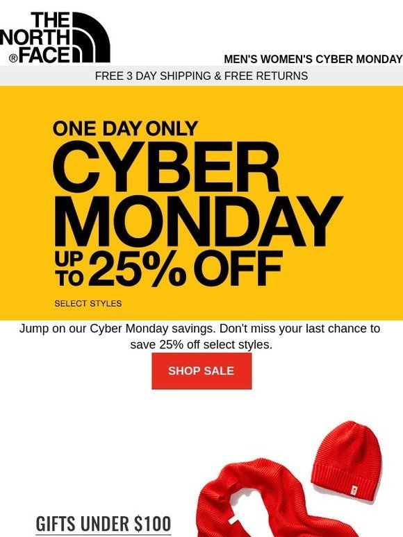 the north face cyber monday