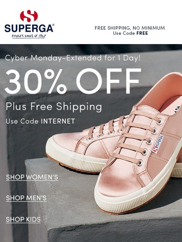 Superga: Cyber Monday Extended for One 