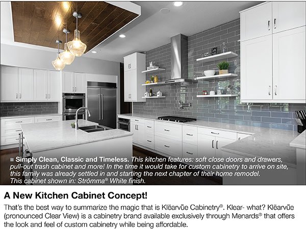 Menards Now Is The Time To Check Out Klearvue Kitchen Cabinetry Milled
