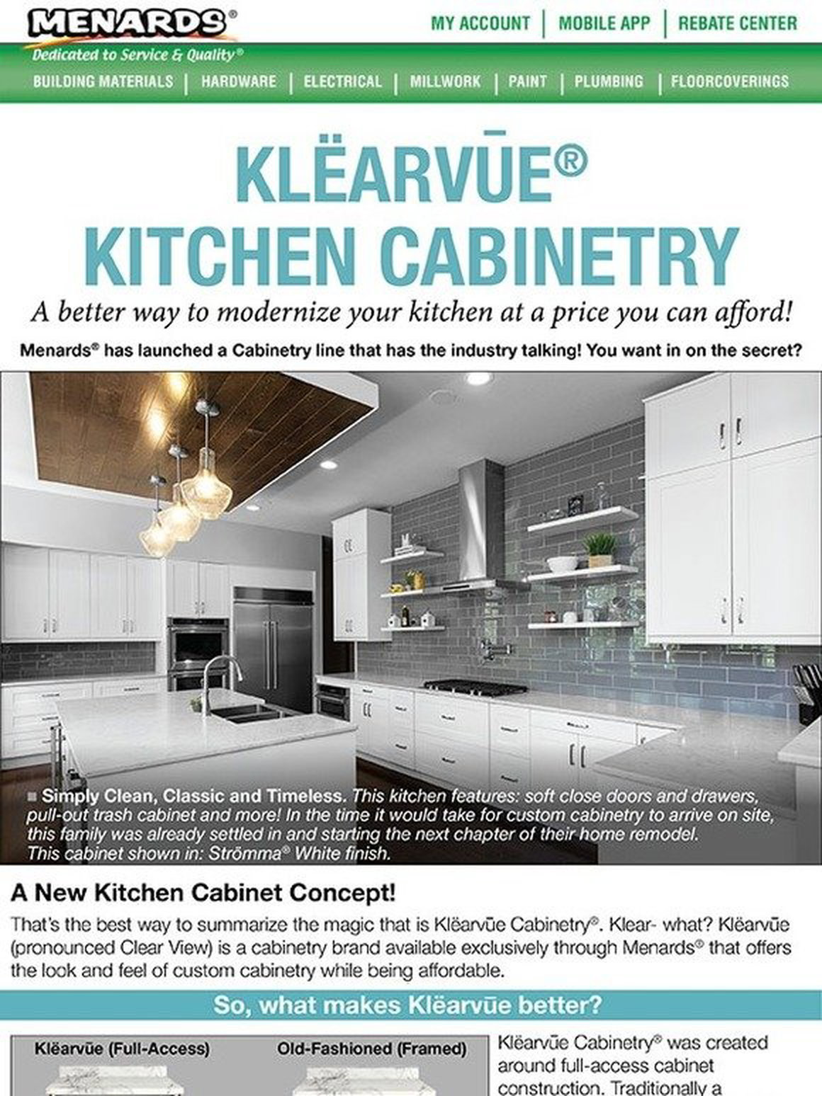 Menards Now Is The Time To Check Out Klearvue Kitchen Cabinetry