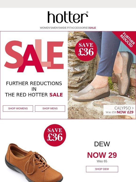 Hotter Shoes: Further Reductions In The 