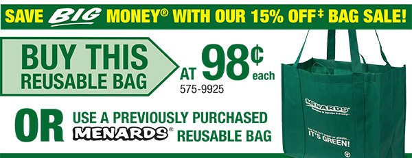 Menards: Save BIG With Our 15% Off‡ Bag Sale | Milled