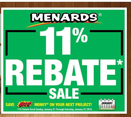 Menards: Get An 11% Rebate On Everything* This Week | Milled