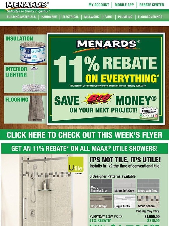 Menards: 11% Off Everything* This Week | Milled